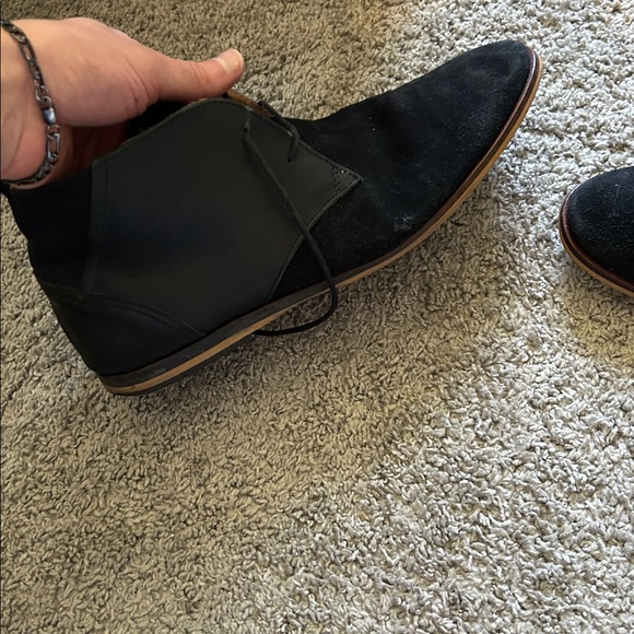 Men's Black Suede Shoes - Picture 2 of 5